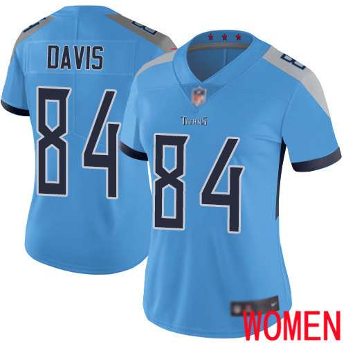 Tennessee Titans Limited Light Blue Women Corey Davis Alternate Jersey NFL Football 84 Vapor Untouchable